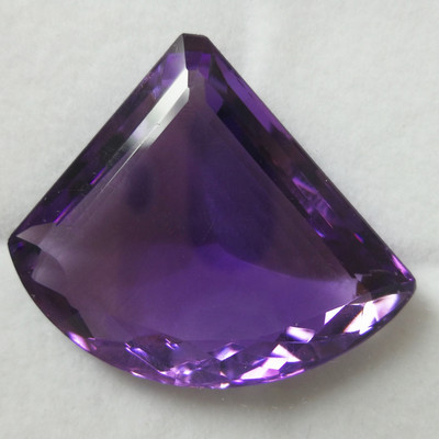Earth-mined Amethyst African 26X20 mm Pie Shape Step Cut Excellent Quality Indigo Purple Color Loose Gems