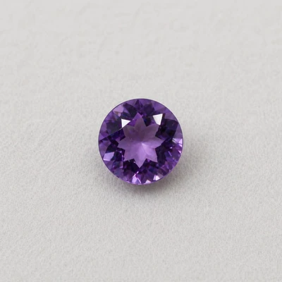 Natural Amethyst African Round Facet Cut 7X7mm Heather Purple Color SI1 Clarity Loose Gemstone