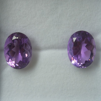 Natural Amethyst African Oval Facet Cut 16X12mm Pastel Purple Color VS Clarity Loose Gemstone