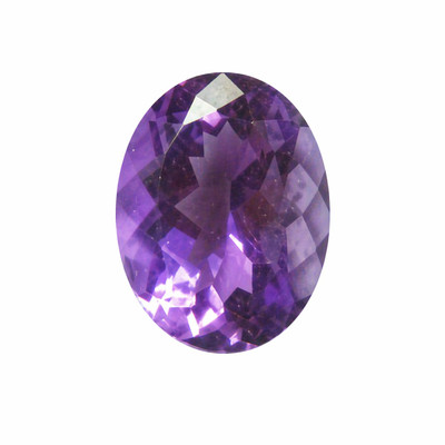 Natural Amethyst African Oval Facet Cut 16X12mm Pastel Purple Color VS Clarity Loose Gemstone