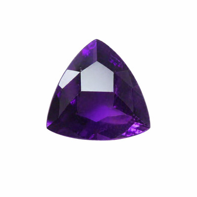 Natural Amethyst African Trillion Checkerboard Cut 11X11mm Indigo Purple Color VVS Clarity Loose Gemstone