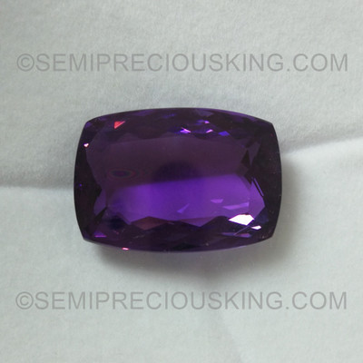 Natural Amethyst African Cushion Facet Cut 20X15mm Indigo Purple Color VVS Clarity Loose Gemstone