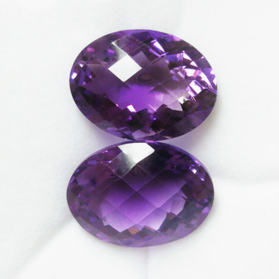 Exceptional Quality Natural African Amethyst 20X15 mm Oval Loupe Clean Facet Gems Heather Purple Color