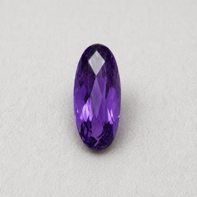 Natural Amethyst African Oval Checkerboard Cut 12X4mm Grape Purple Color VS Clarity Loose Gemstone