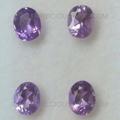 Natural Amethyst African Oval Facet Cut 5X4mm Pastel Purple Color VS Clarity Loose Gemstone
