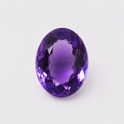 Natural Amethyst African Oval Facet Cut 8X6mm Heather Purple Color VVS Clarity Loose Gemstone