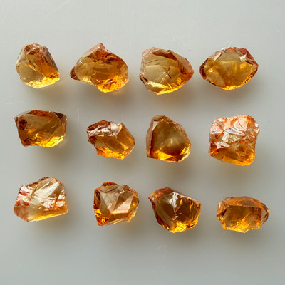 Natural Citrine Rough Uncut Gemstone 94.35 Carats 12 Pcs Golden Yellow Color VVS Clarity Jewelry Making & Faceting