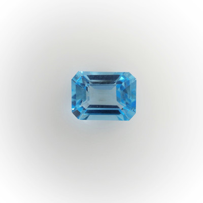 Natural Topaz Octagon Step Cut 8X6mm Light Swiss Blue Color VVS Clarity Loose Gemstone