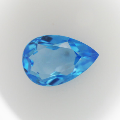 Natural Topaz Pear Facet Cut 12X8mm Swiss Blue Color VVS Clarity Loose Gemstone