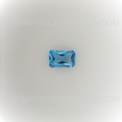 Natural Topaz Octagon Princess Cut 6X4mm Swiss Blue Color FL Clarity Loose Gemstone