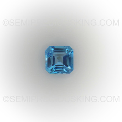 Natural Topaz Square Octagon Step Cut 5X5mm Swiss Blue Color VVS Clarity Loose Gemstone