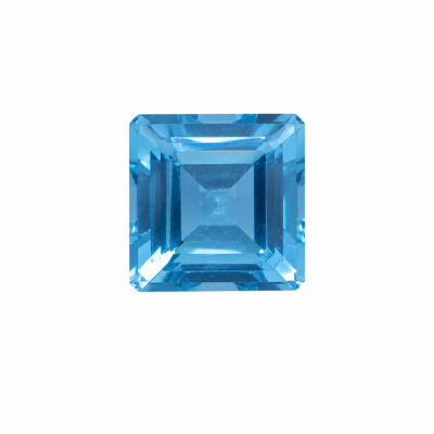 Natural Topaz Square Step Cut 5X5mm Swiss Blue Color VVS Clarity Loose Gems