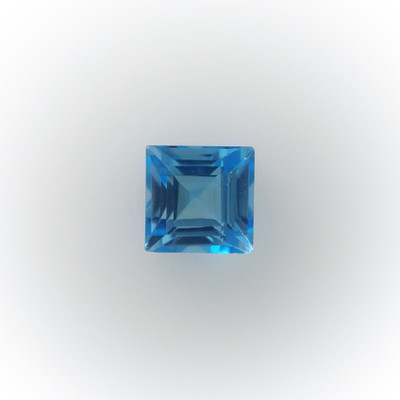 Natural Topaz Square Step Cut 4X4mm Royal Swiss Blue Color VVS Clarity Loose Gemstone