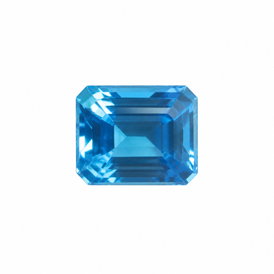Natural Topaz Octagon Stepcut 11X9mm Swiss Blue Color VVS Clarity Loose Gemstone