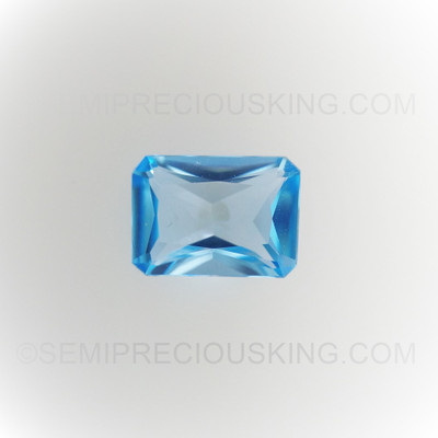 Natural Topaz Octagon Princess Cut 7X5mm Swiss Blue Color VVS Clarity Loose Gemstone