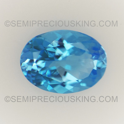 Natural Topaz Oval Faceted Cut 8X6mm Swiss Blue Color VVS Clarity Loose Gemstone