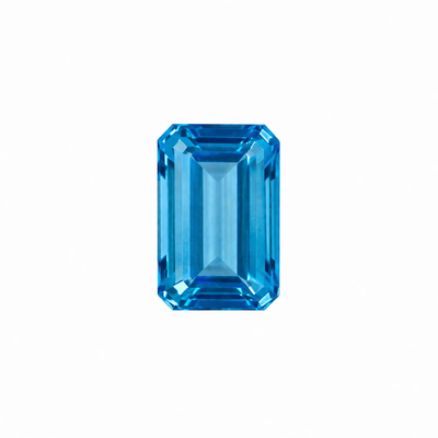 Natural Topaz Octagon Step Cut 6X4mm Royal Swiss Blue Color VVS Clarity Loose Gemstone