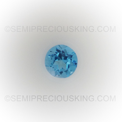 Natural Topaz Round Facet Cut 4mm Swiss Blue Color VVS Clarity Loose Gemstone