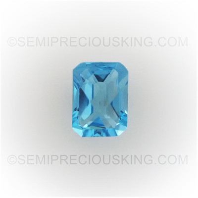 Natural Topaz Octagon Checkerboard Cut 8X6mm Swiss Blue Color VVS Clarity Loose Gemstone