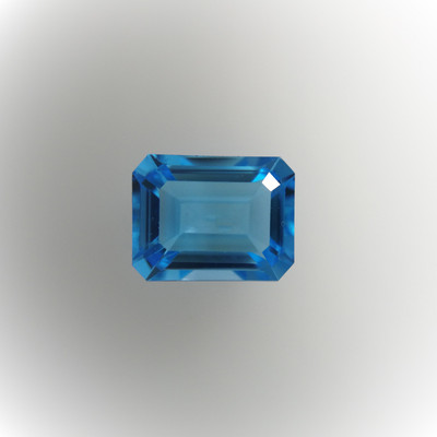 Natural Topaz Octagon Step Cut 9X7mm Royal Swiss Blue Color VVS Clarity Loose Gemstone