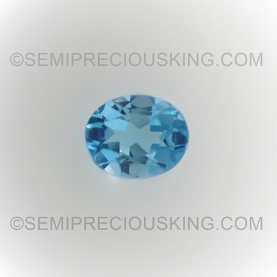 Natural Topaz Oval Facet Cut 5X4mm Swiss Blue Color VVS Clarity Loose Gemstone