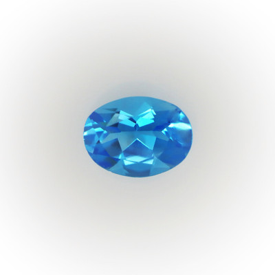 Natural Topaz Oval Faceted Cut 8X6mm Swiss Blue Color VVS Clarity Loose Gems