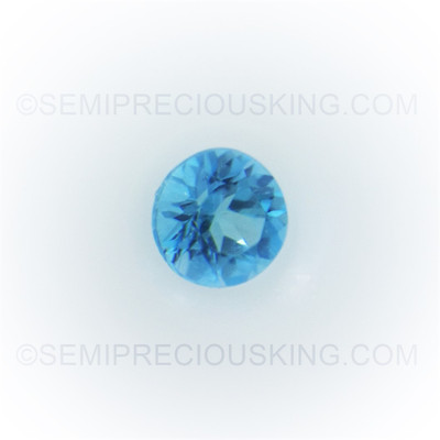 Natural Topaz Round Facet Cut 3X3mm Swiss Blue Color VVS Clarity Loose Gemstone