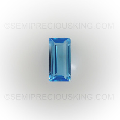 Natural Topaz Baguette Step Cut 8X4mm Swiss Blue Color VVS Clarity Loose Gemstone