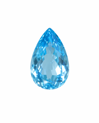 Natural Topaz Pear Facet Cut 6X4mm Swiss Blue Color VVS Clarity Loose Gemstone