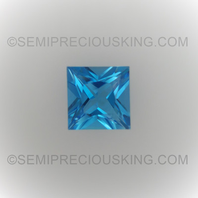 Natural Topaz Square Princess Cut 7X7mm Swiss Blue Color VVS Clarity Loose Gemstone