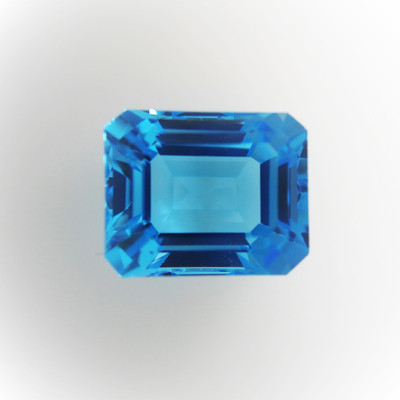 Natural Topaz Octagon Step Cut 11X9mm Swiss Blue Color VVS Clarity Loose Gemstone