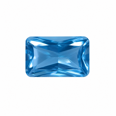 Natural Topaz Octagon Princess Cut 6X4mm Royal Swiss Blue Color VVS Clarity Loose Gemstone