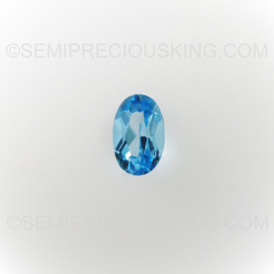 Natural Topaz Oval Facet Cut 5X3.5mm Swiss Blue Color VVS Clarity Loose Gemstone