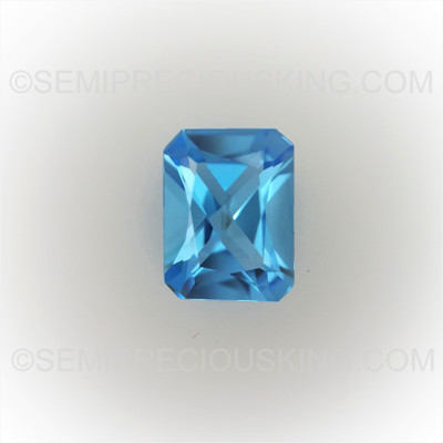 Natural Topaz Octagon Princess Cut 8X6mm Royal Swiss Blue Color FL Clarity Loose Gemstone
