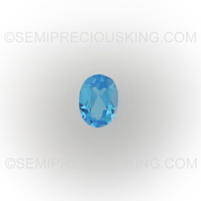 Natural Topaz Oval Facet Cut 7X5mm Swiss Blue Color VVS Clarity Loose Gemstone