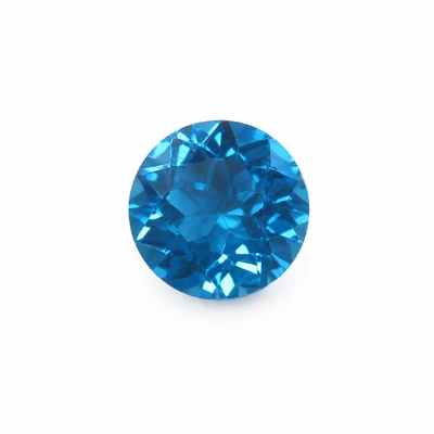 Natural Topaz Round Facet Cut 10mm Swiss Blue Color VVS Clarity Loose Gems