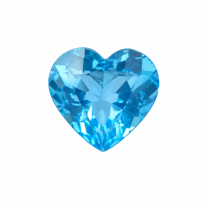 Natural Topaz Heart Facet Cut 5X5mm Swiss Blue Color VS Clarity Loose Gemstone