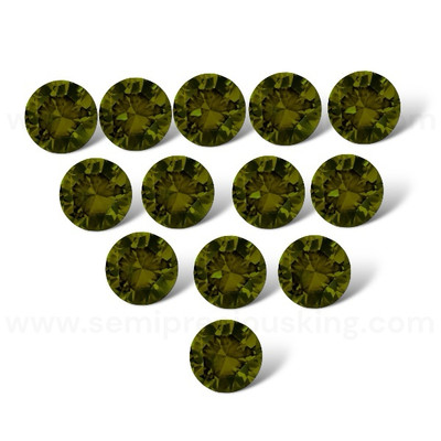 Olive Cubic Zirconia Round 0.8 mm Brilliant Diamond Facet Cut AAAA Excellent Quality CZ Loose stones