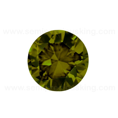 Olive Cubic Zirconia Round 2 mm Brilliant Diamond Facet Cut AAAA Excellent Quality CZ Loose stones