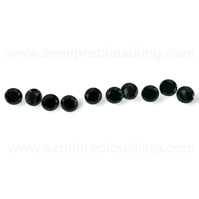 Black Cubic Zirconia Round 2.1 mm Brilliant Diamond Facet Cut AAAA Excellent Quality CZ Loose stones