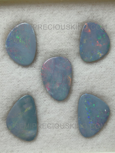 Natural Doublet Opal Freeform Play Of Colors Australian Si1 Clarity Loose Gemstone