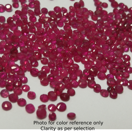Natural Ruby Round 2.7mm Faceted Cut Precious Loose Gemstone