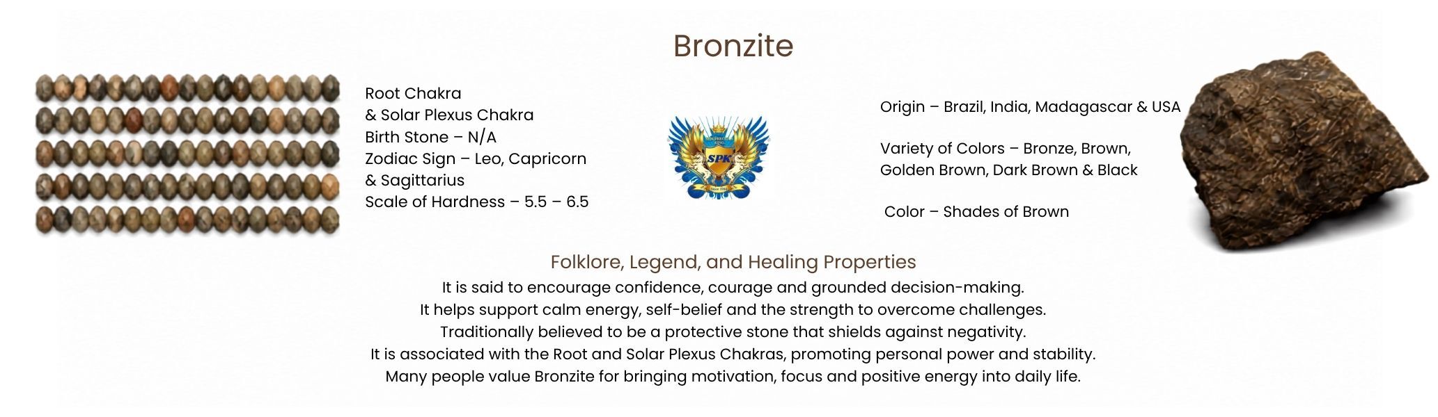Bronzite beads