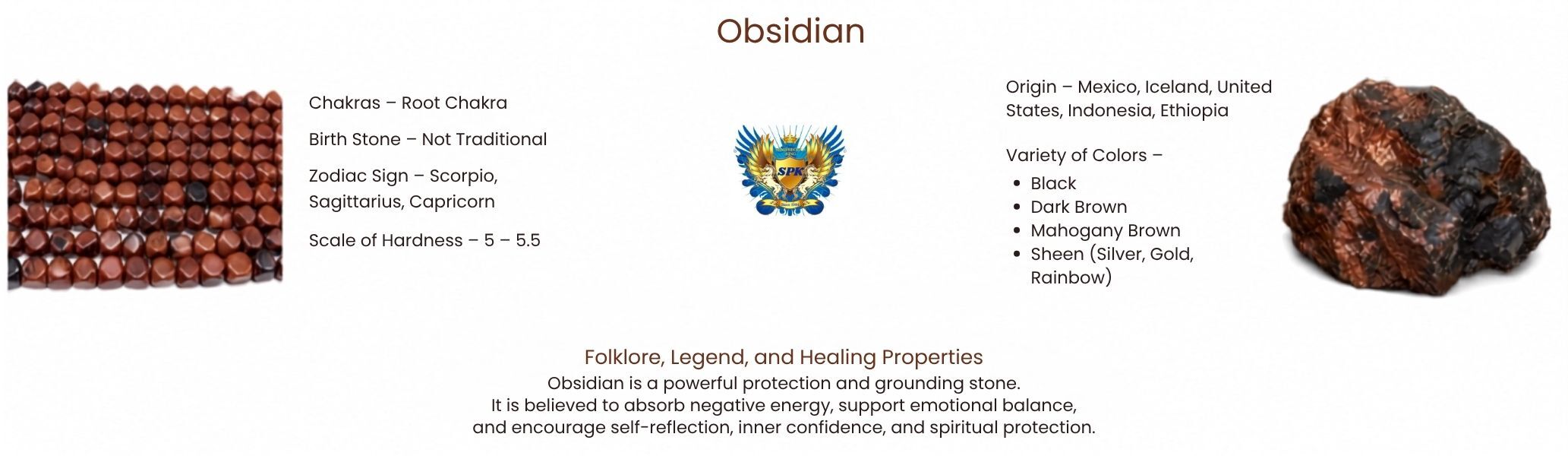 Obsidian beads
