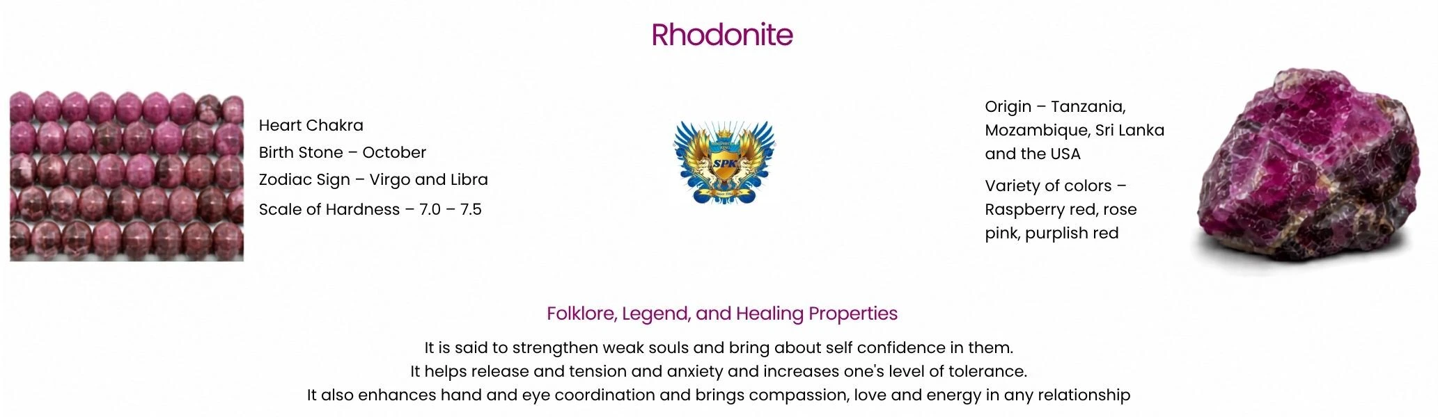 Rhodonite beads
