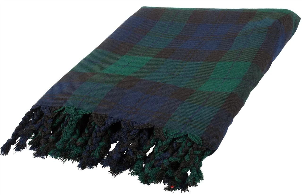 Deluxe Fly Plaid to complete Ceremonial  Dress in Black Watch Tartan