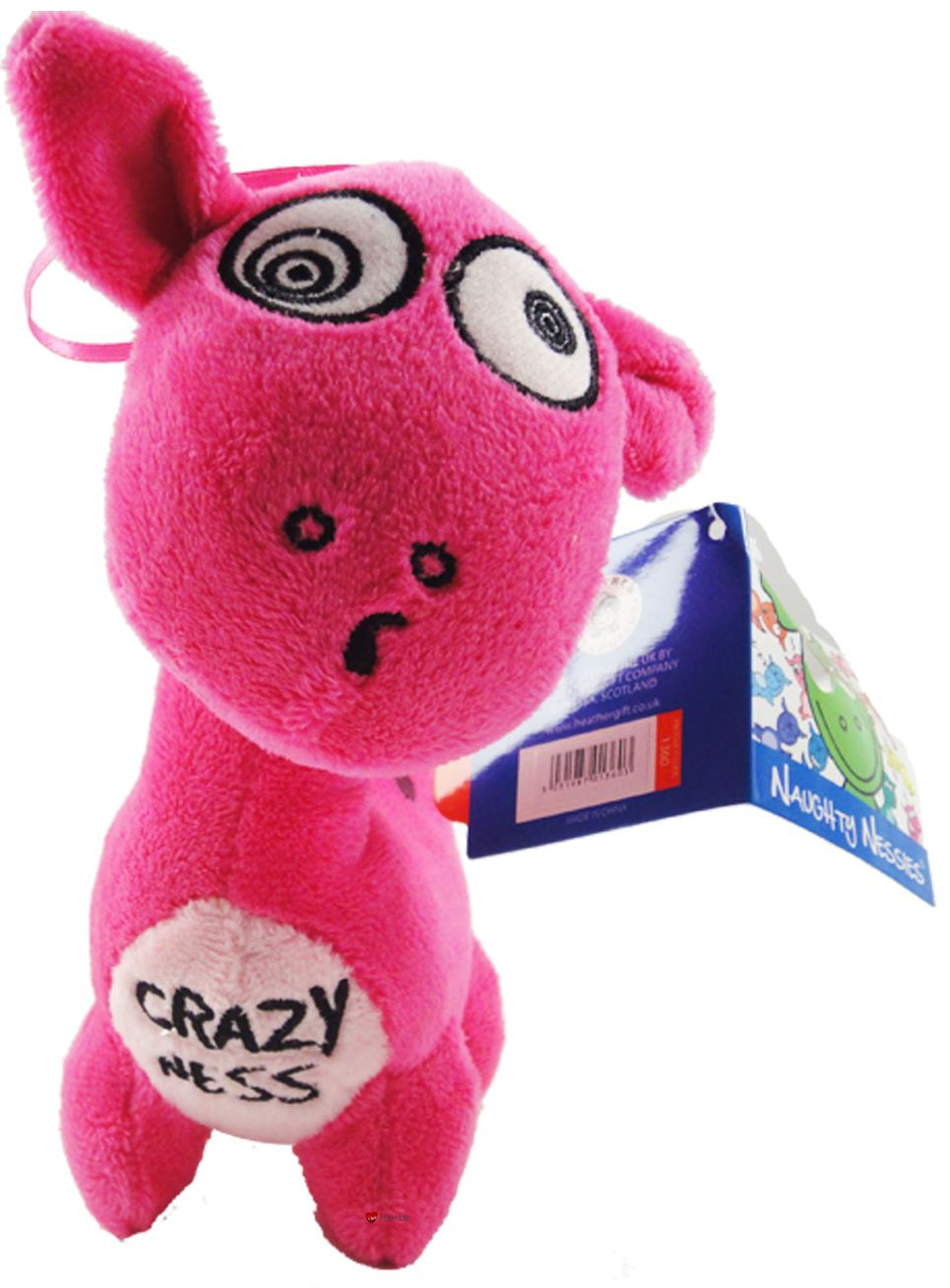 6.5 Inch Greeen Happy Nessie Childrens Cute Pink Soft Toy Crazy Ness