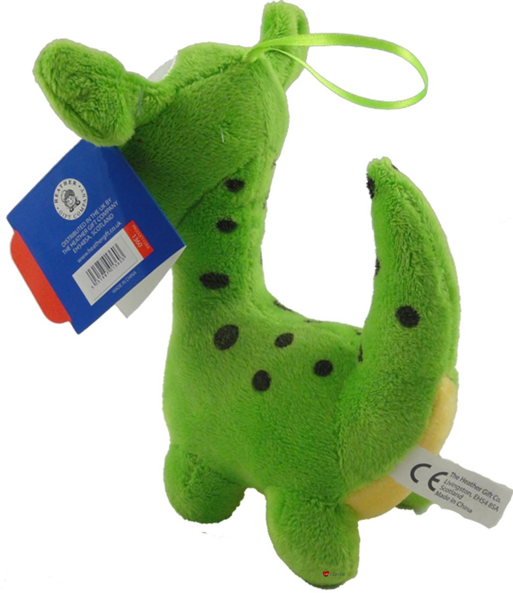 6.5 Inch Greeen Happy Nessie Childrens Cute Green Soft Toy Happy Ness