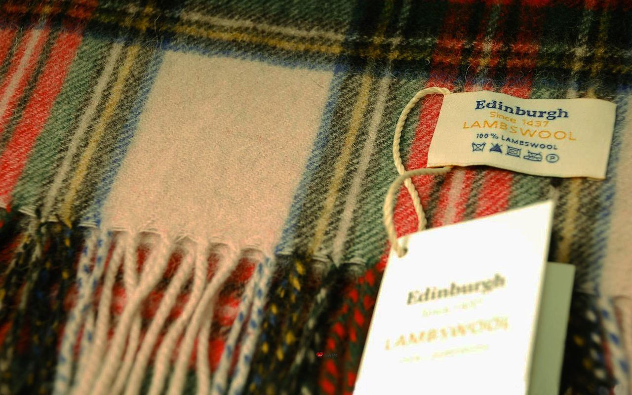 Scarf 100% Lambswool Edinburgh Brand 1436 in Stewart Dress Tartan