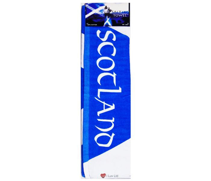Large Beach Towel Scottish Flag Blue and White Saltire
